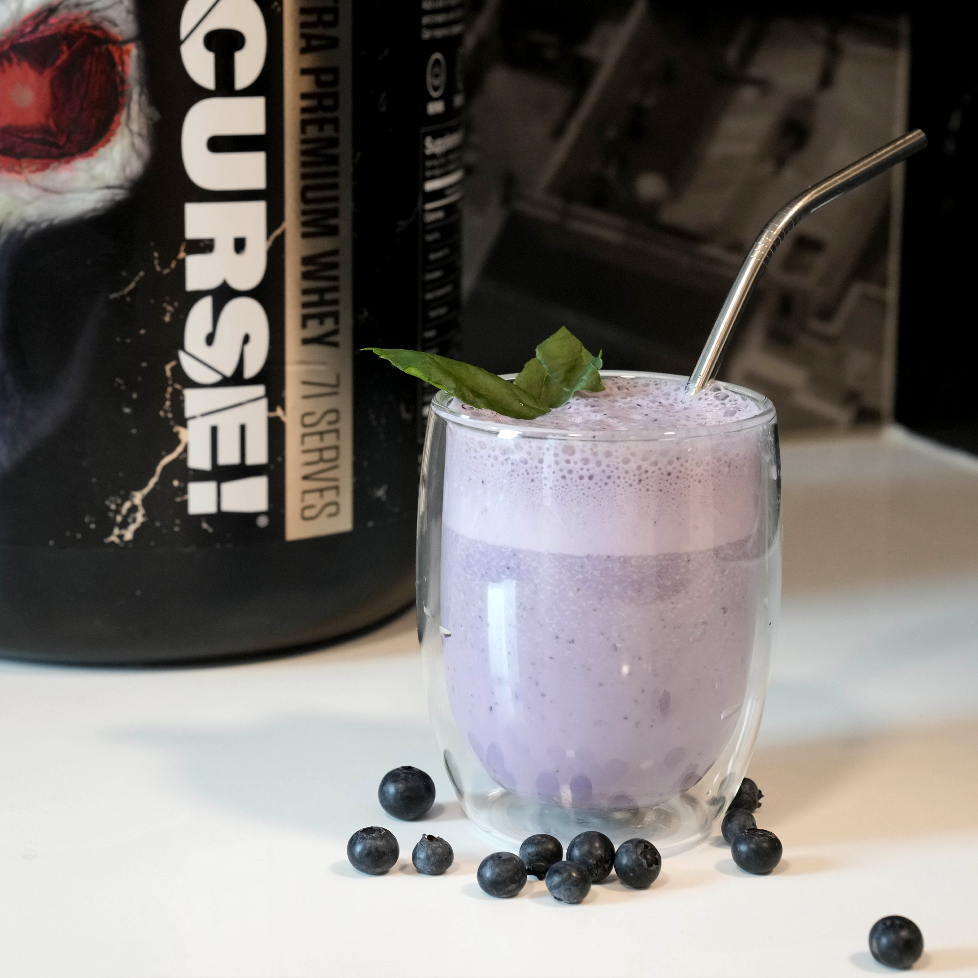 Creamy Blueberry Protein Smoothie